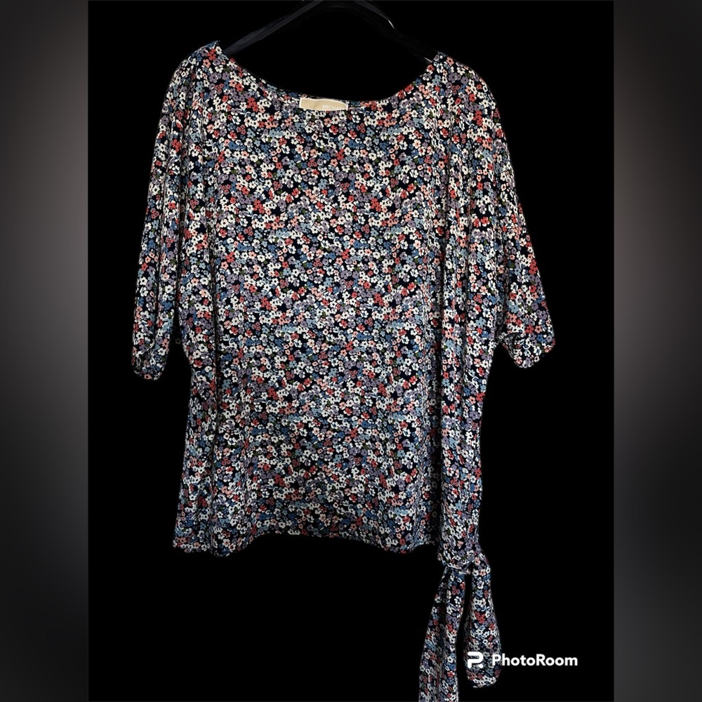 MICHAEL Michael Kors Floral Blouse - Red, White, Blue